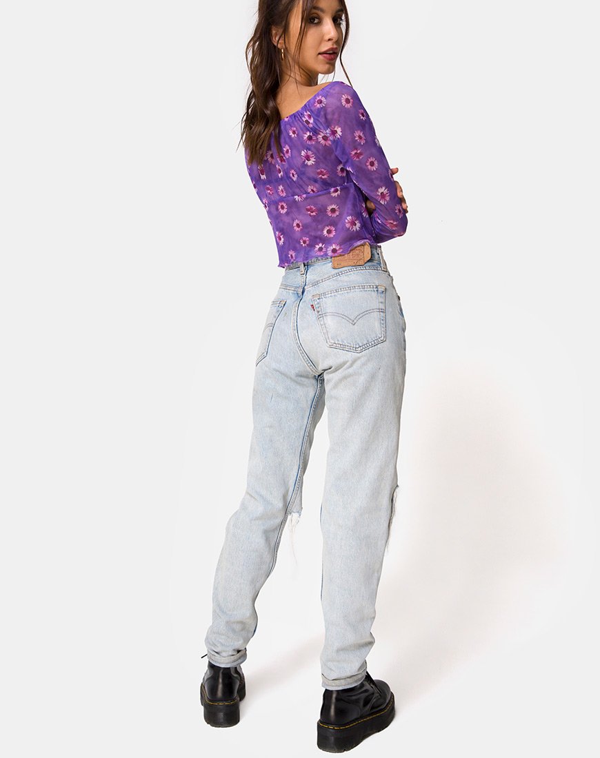Afbeelding van Janina Top in Daisy Daze paars