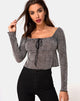 Afbeelding van Janina Top in Ditsy Leopard Grey Flock