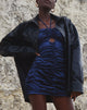 Afbeelding van Amilia Mini Jurk in Satijn Spandex Inky Blauw