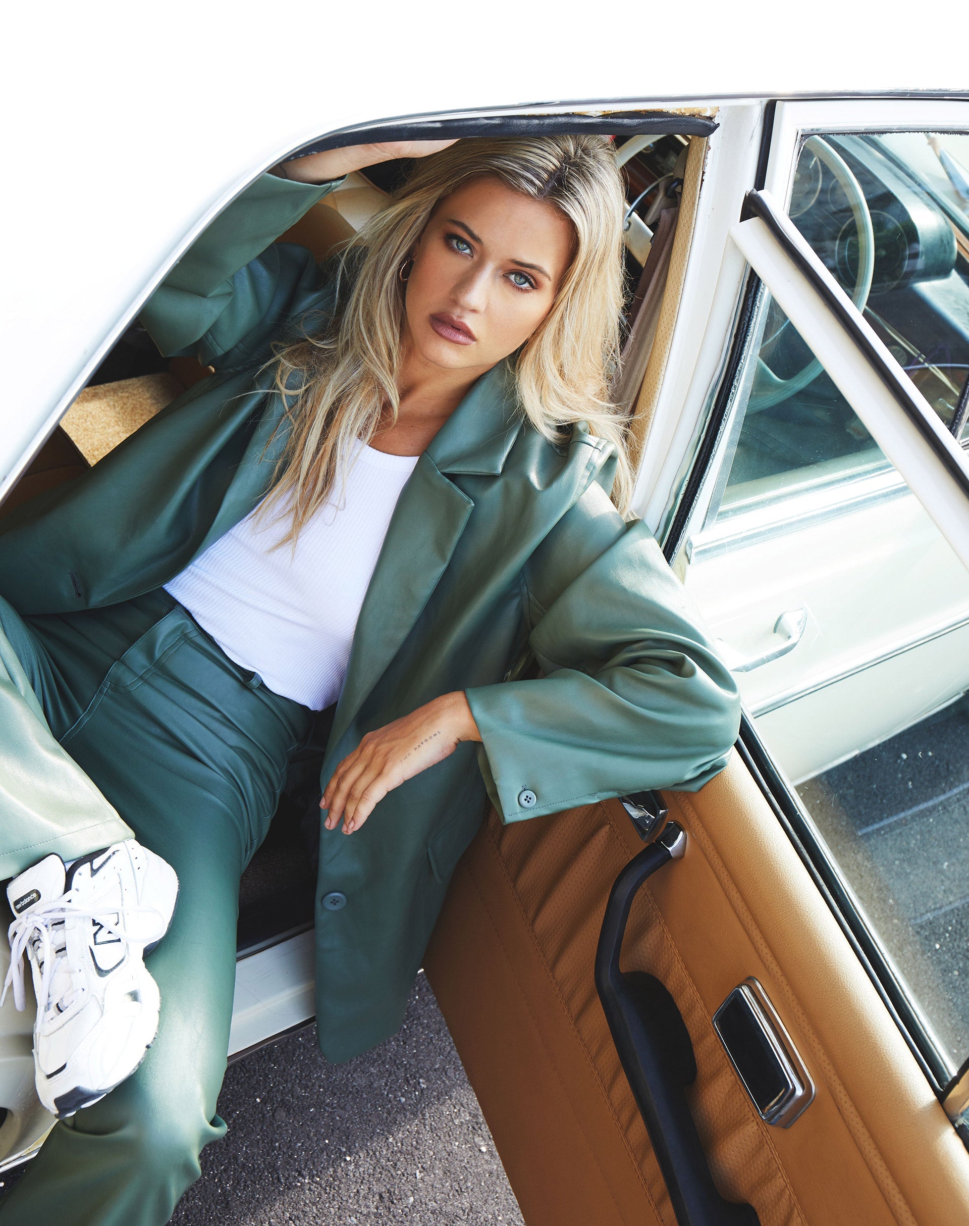 Afbeelding van Saken Blazer in Pu Groen
