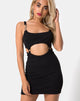 Afbeelding van Jasby Bodycon Jurk in Zwart met Zilveren Haak
