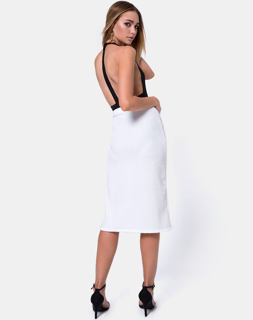 Afbeelding van Jasmine Rok in Multi Rib Ivoor
