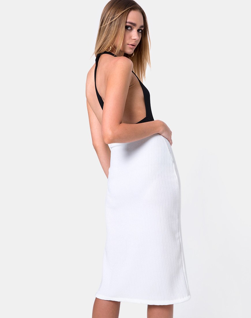 Afbeelding van Jasmine Rok in Multi Rib Ivoor