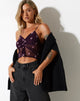 Afbeelding van Jastri Top in Plum Daisy Embro