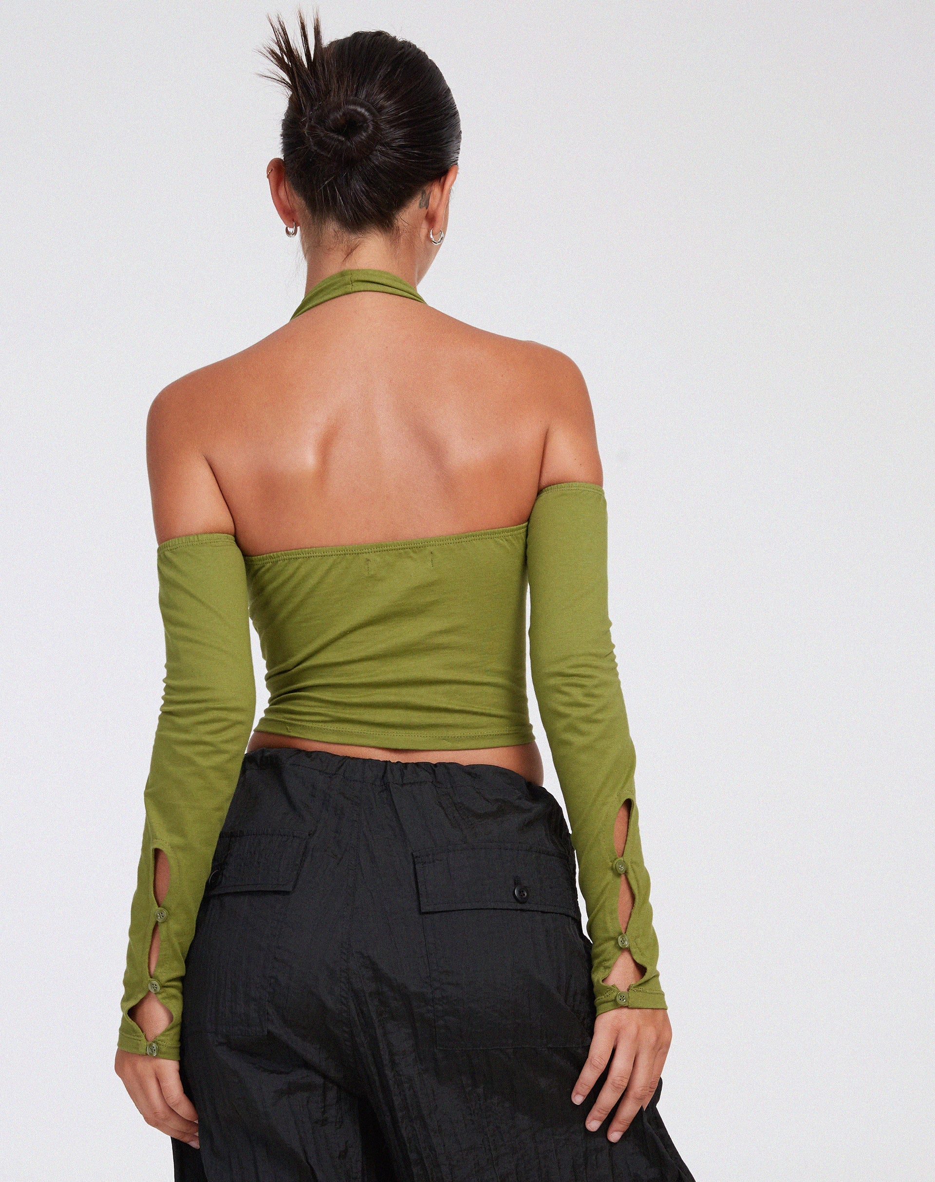 Afbeelding van Jayne Gewatteerde Top in Khaki