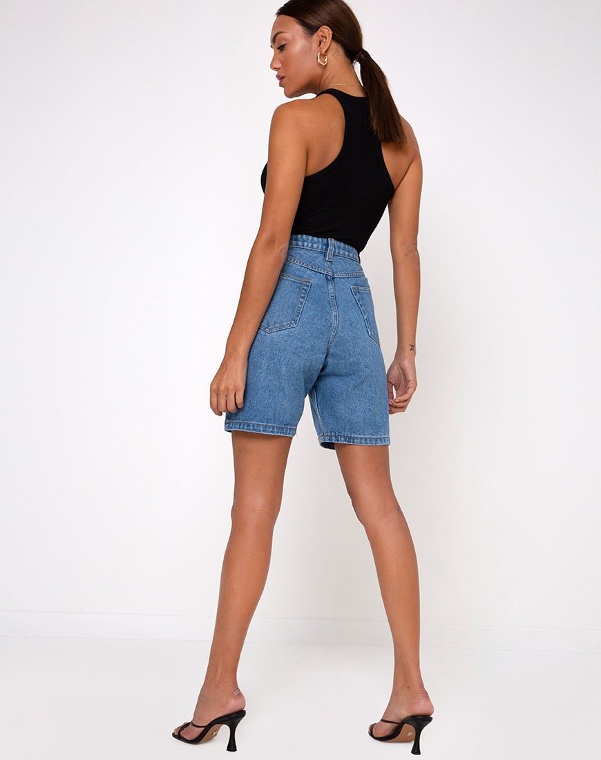 Afbeelding van Dad Jean Short in Blue Wash
