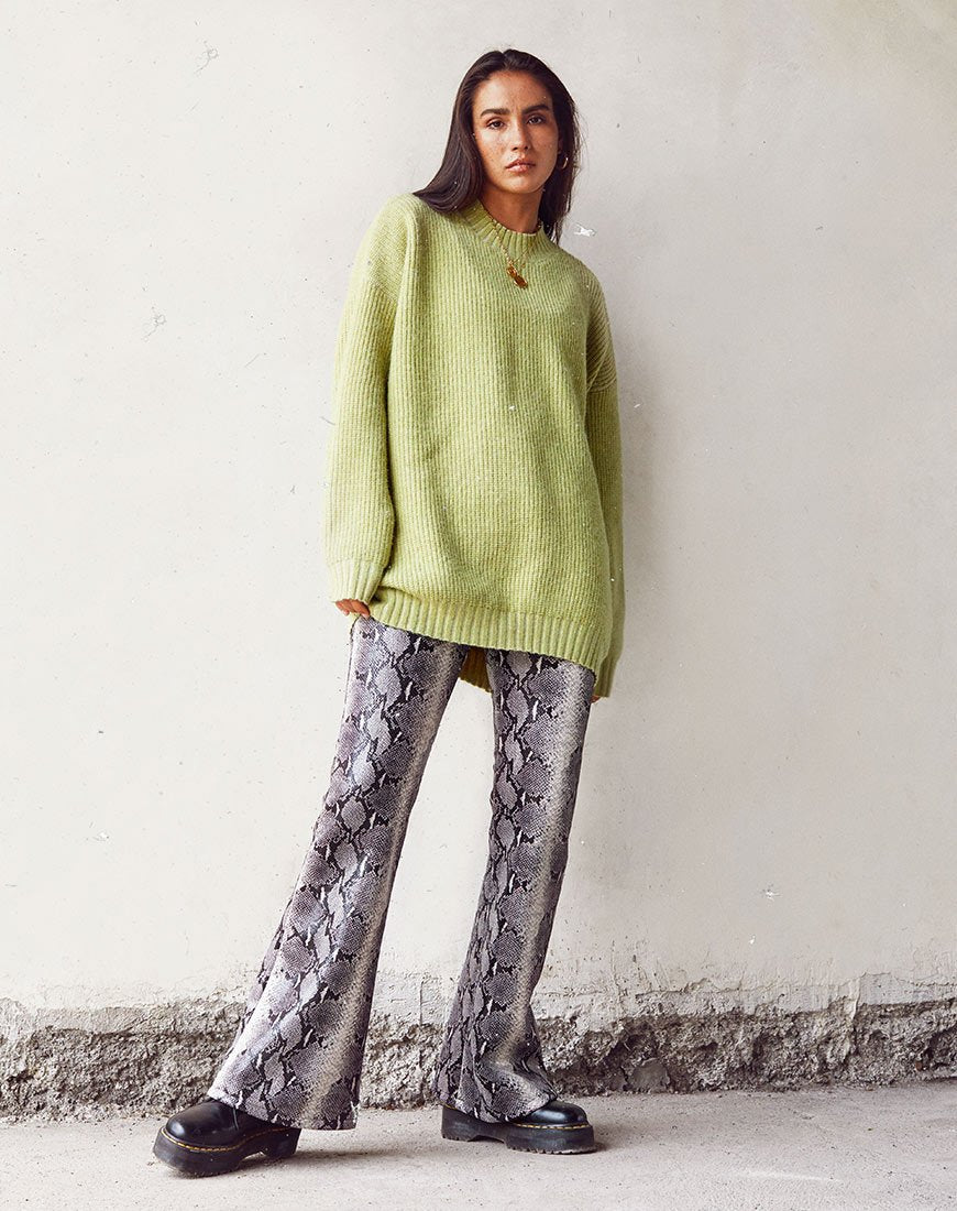 Jeden broek in PU beige slang