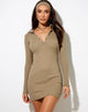 Afbeelding van Jeelo Bodycon Jurk in Rib Eucalyptus