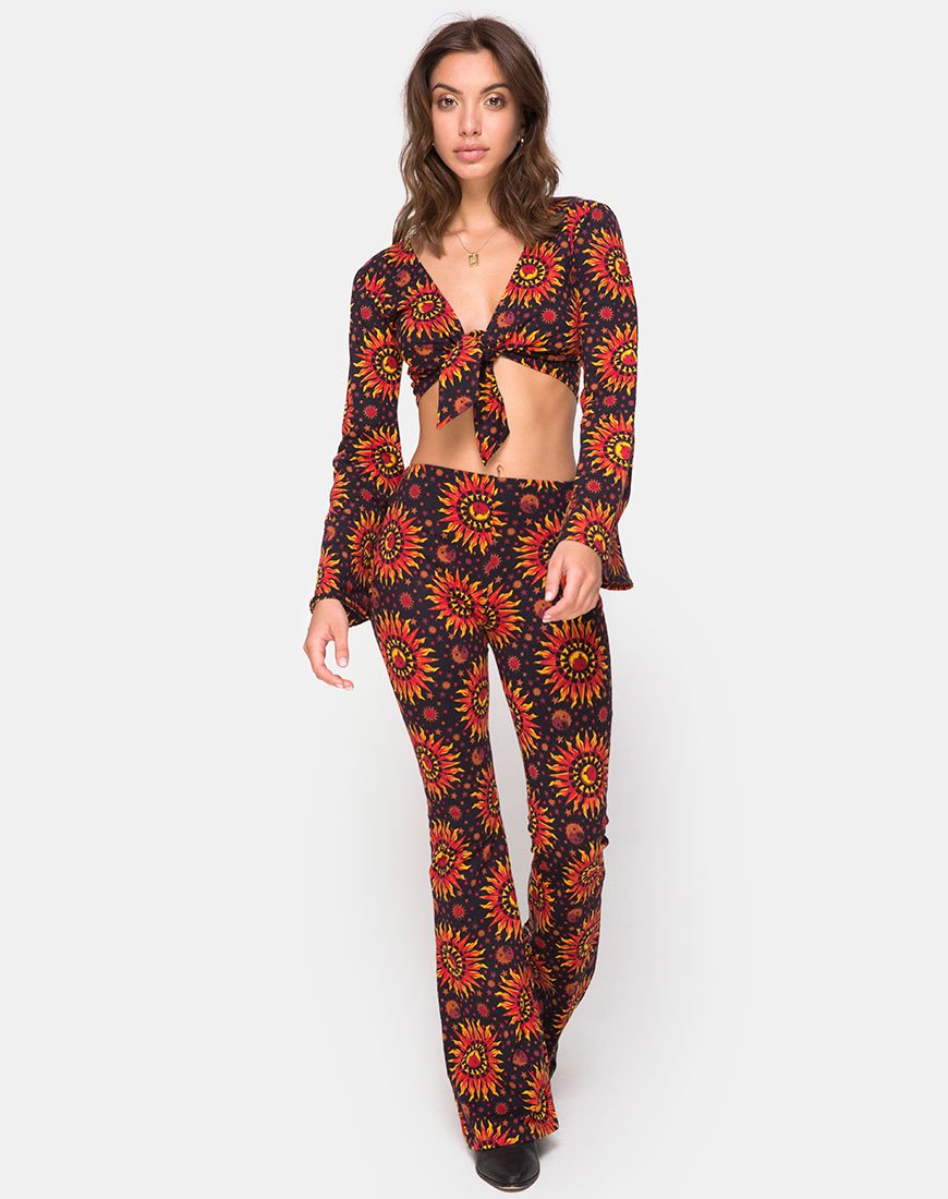 Afbeelding van Jeevan Flare Broek in Hete Zon X Princess Polly