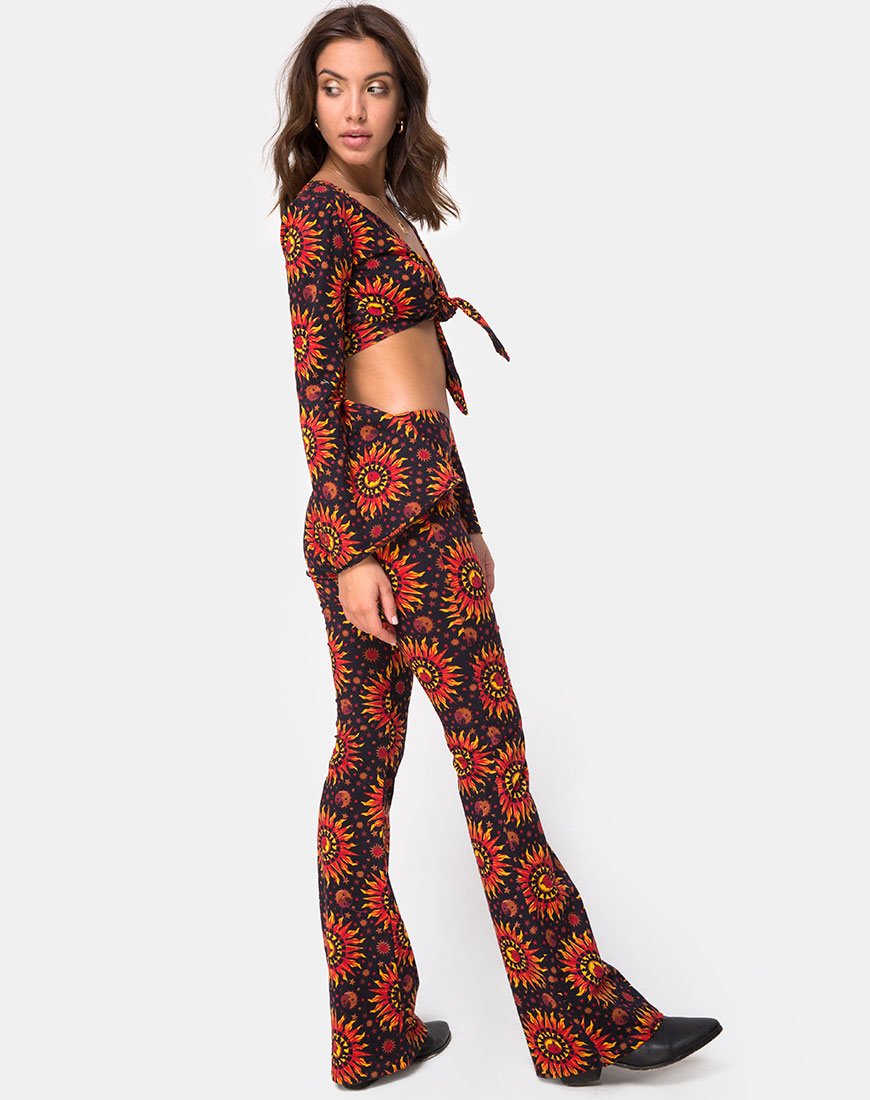 Jeevan Flare Broek in Hete Zon X Prinses Polly