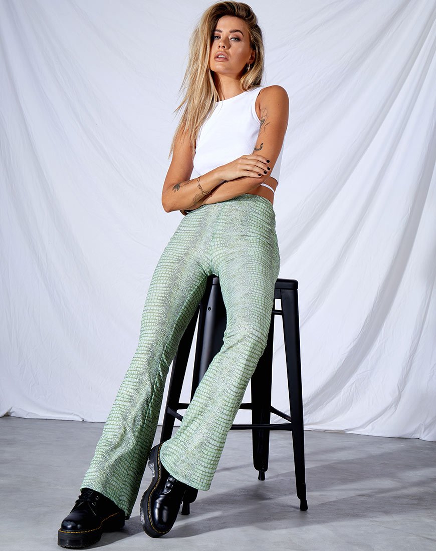 Afbeelding van Devan broek in Lime Croc