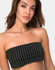 Afbeelding van Jeevan Bandeau Top in Neon Pinstripe