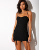 Afbeelding van Jemora Mini Dress in Black Flock Flutterby