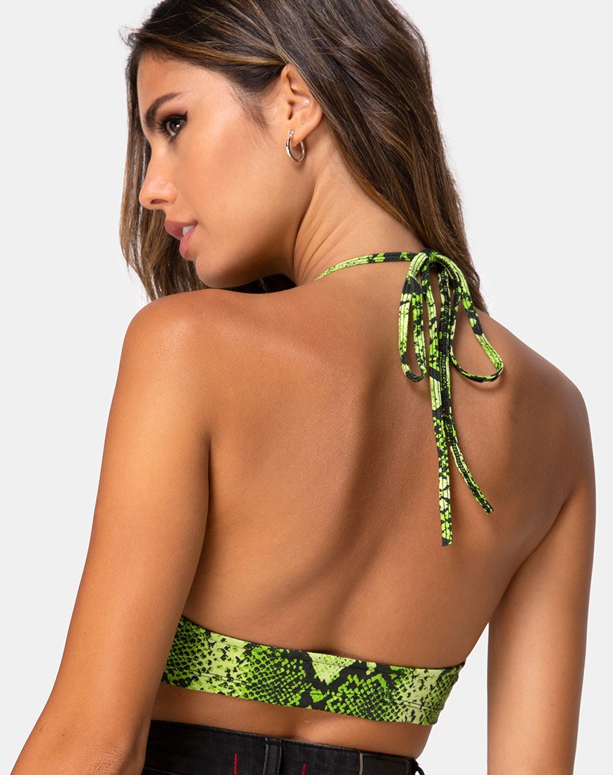 Jeppa Bralette Top in Slangenlime