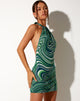 Afbeelding van Jessica Bodycon Jurk in 70s Ripple Green