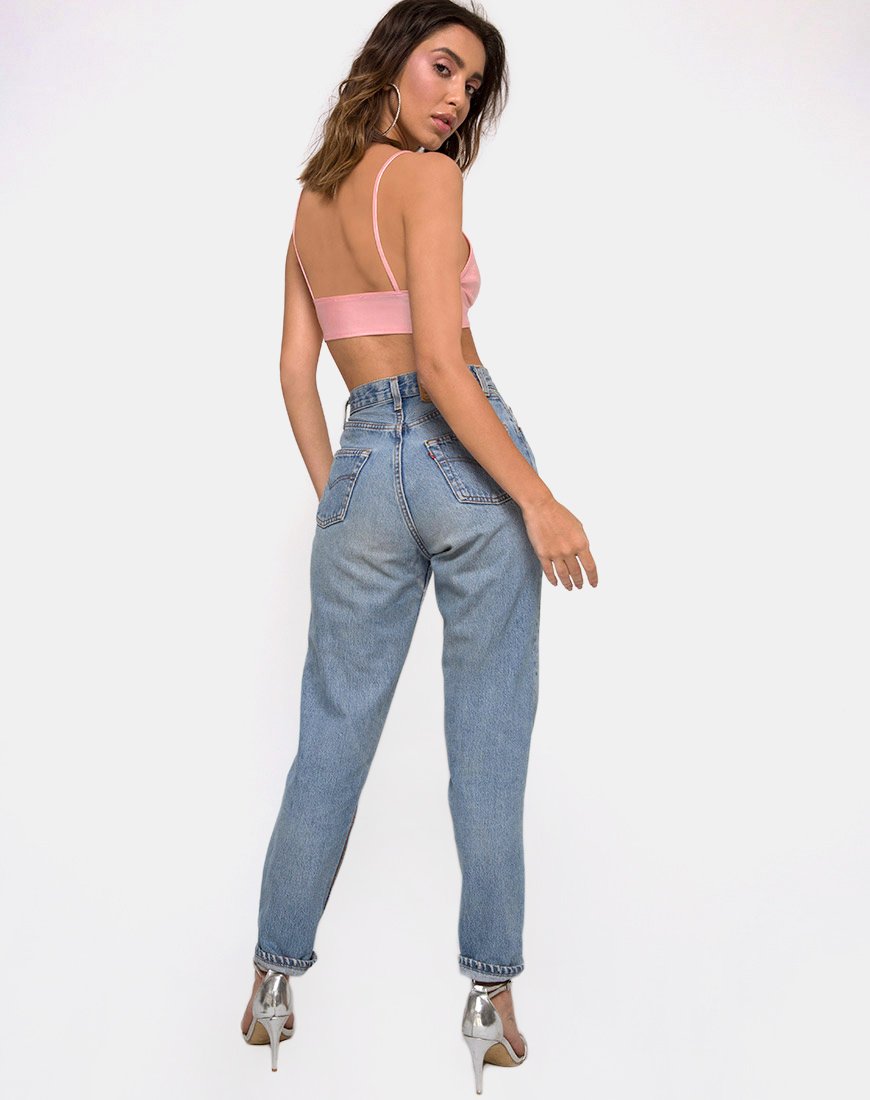 Afbeelding van Jessie Bralet in Metallic Glans Baby Roze