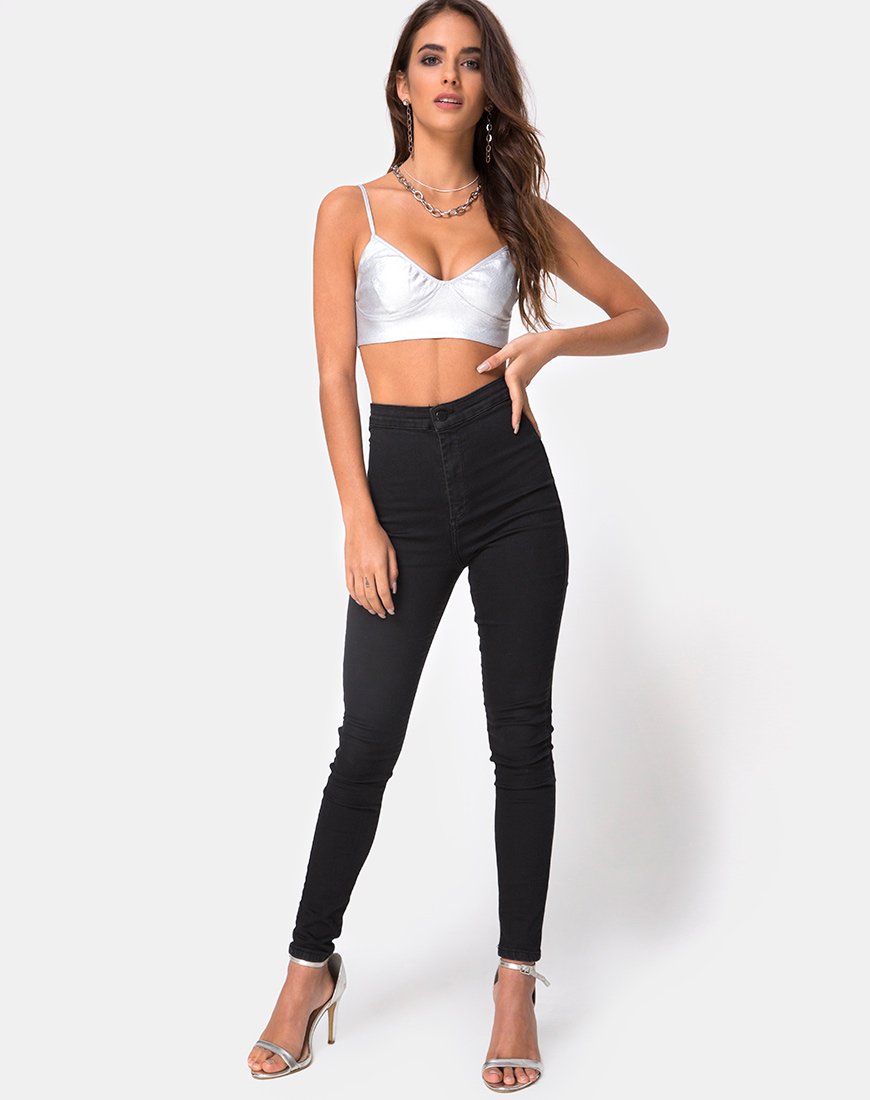 Afbeelding van Jessie Bralet Top in Zilver Metallic