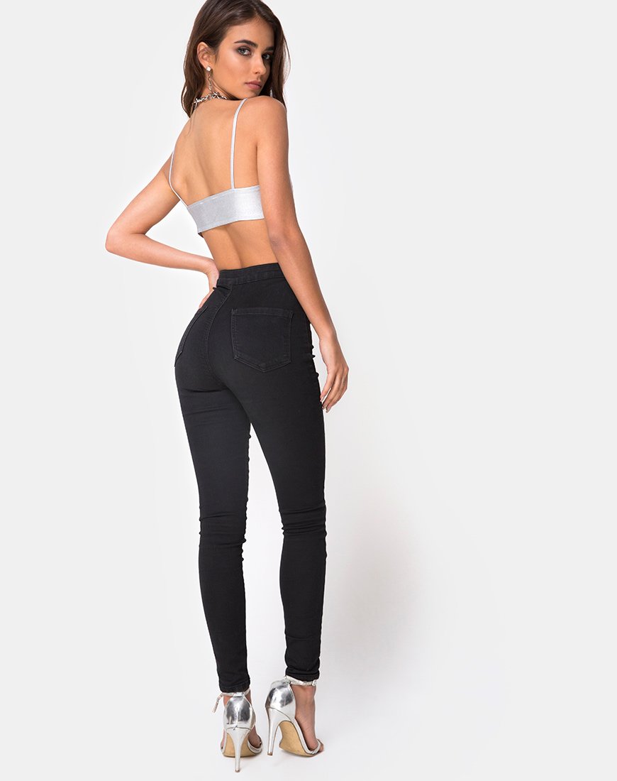 Afbeelding van Jessie Bralet Top in Zilver Metallic