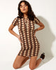 Afbeelding van Jeeves Mini Jurk in Argyle Bruin