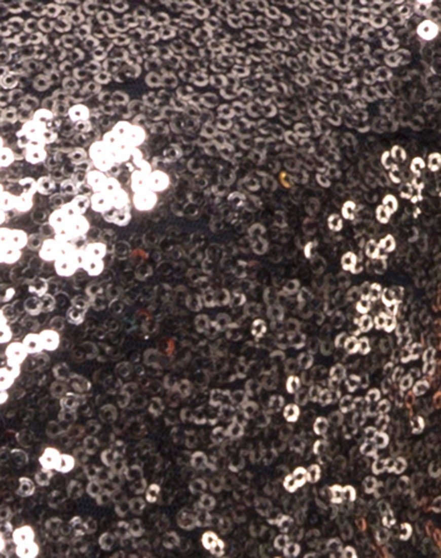 Afbeelding van Juweel Mini Jurkje in Mini Fleck Pailletten Zwart en Goud