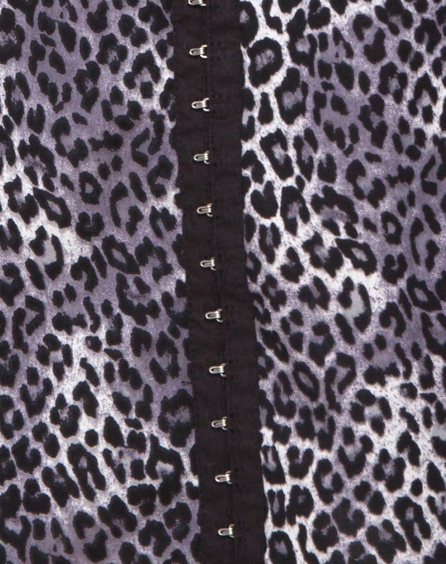 Afbeelding van Camisa Jurk in Grijs Rar Luipaard
