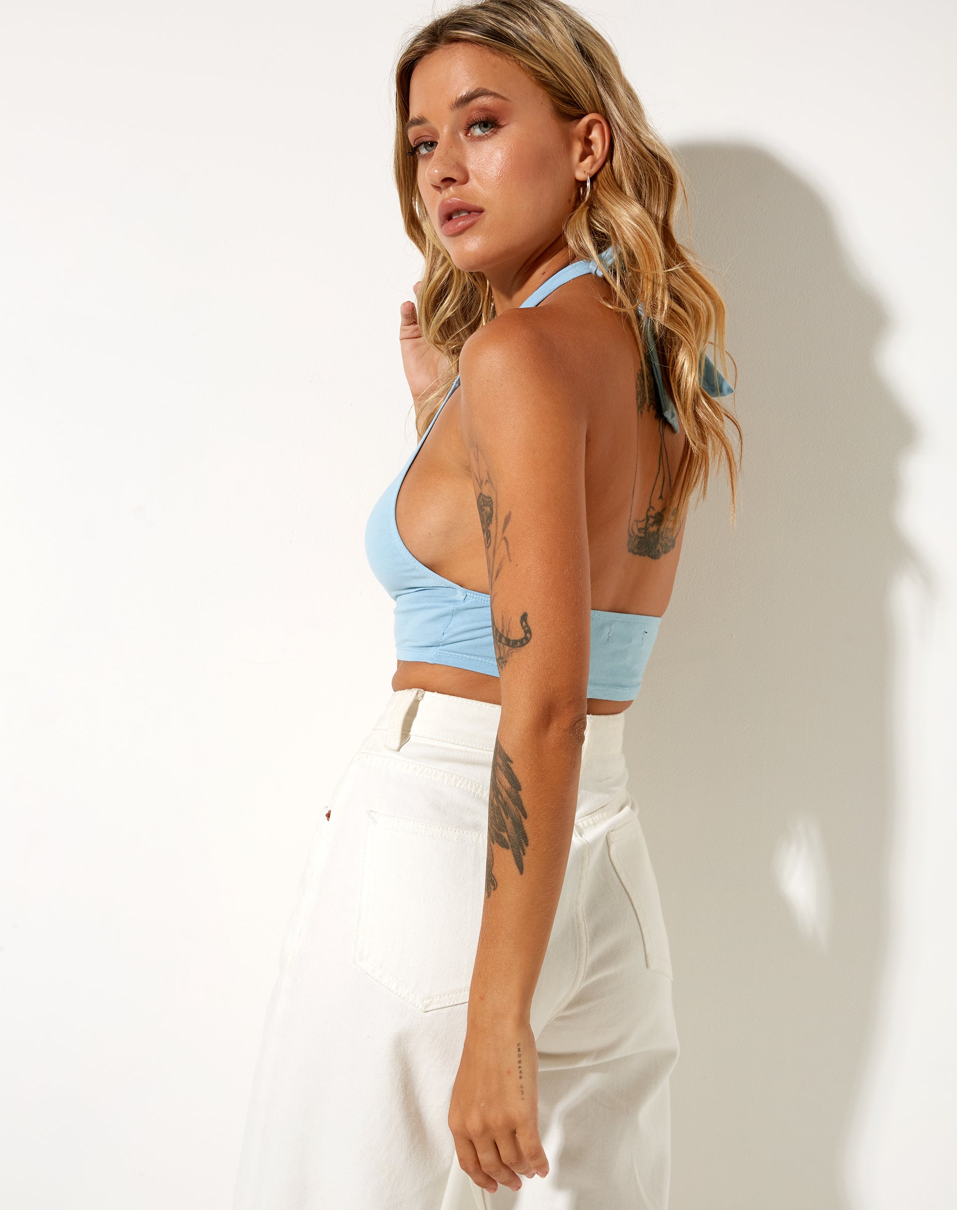 Afbeelding van Jica Crop Top in Nantucket Blue
