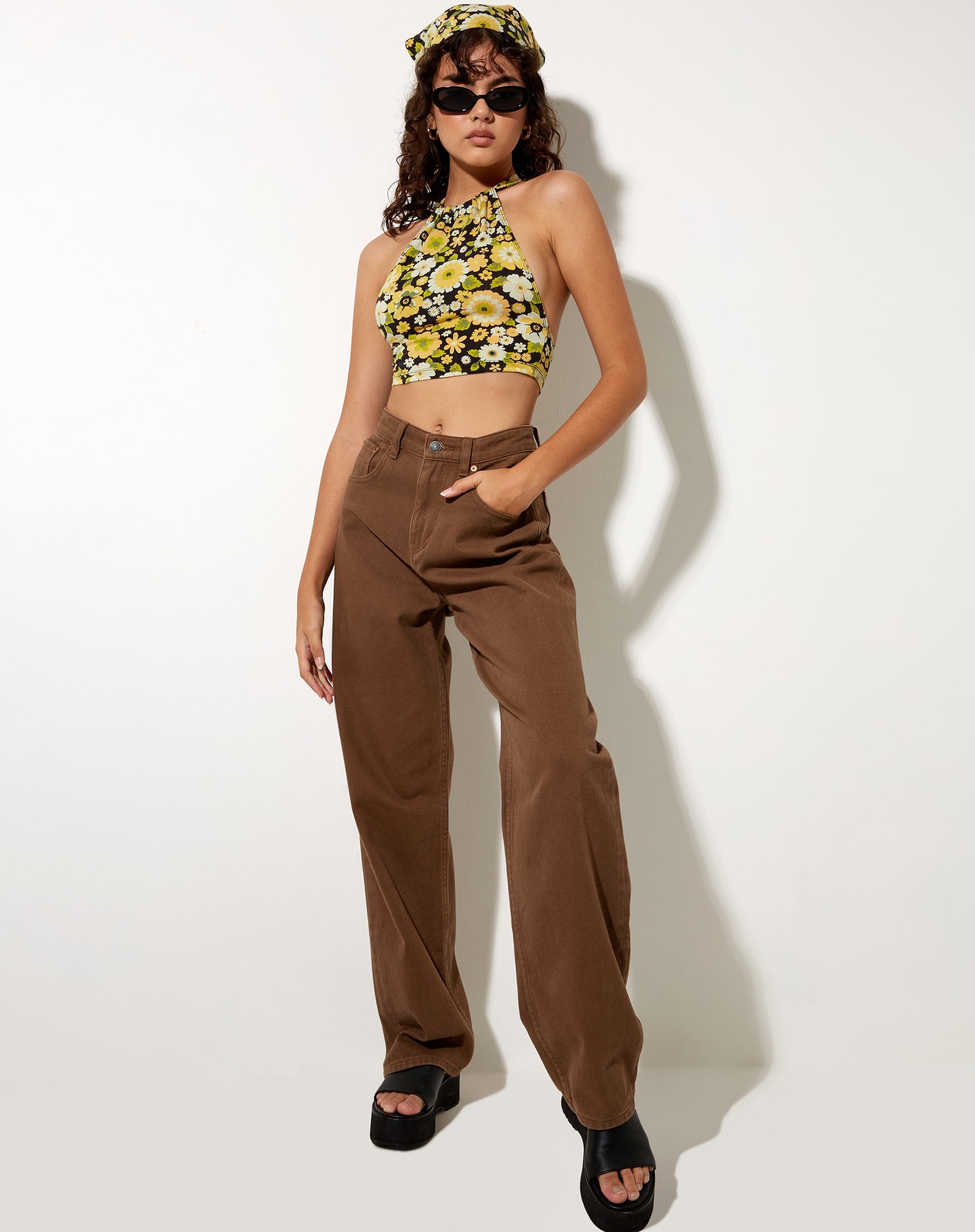 Afbeelding van Jica Crop Top in Retro Bloemen