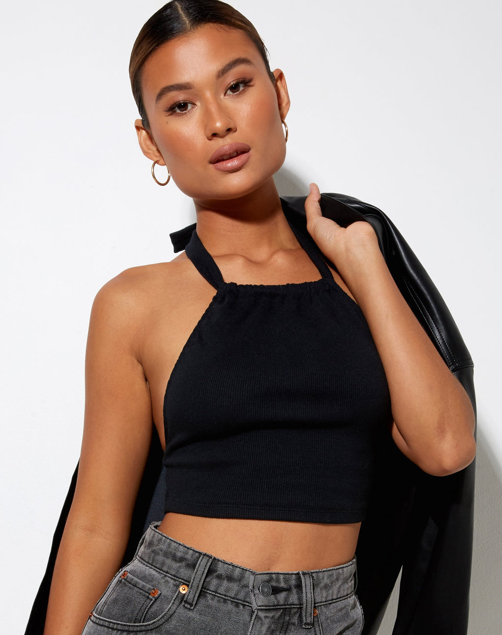 Jica Crop Top in Zwart