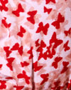 Ditsy Vlinder Perzik en Rood