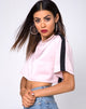 Afbeelding van Jiho Crop Top in Blush met Zwarte Streep