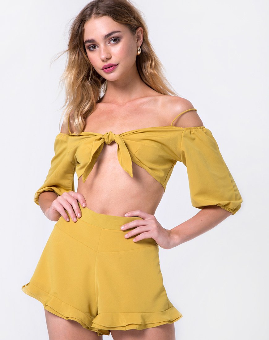 Afbeelding van Jiro Short in Mustard