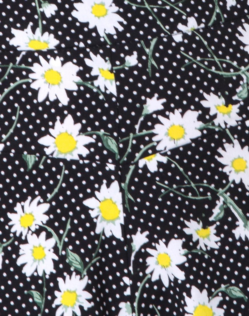 Afbeelding van Jiro Short in Polka Daisy Zwart