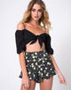 Afbeelding van Jiro Short in Polka Daisy Zwart