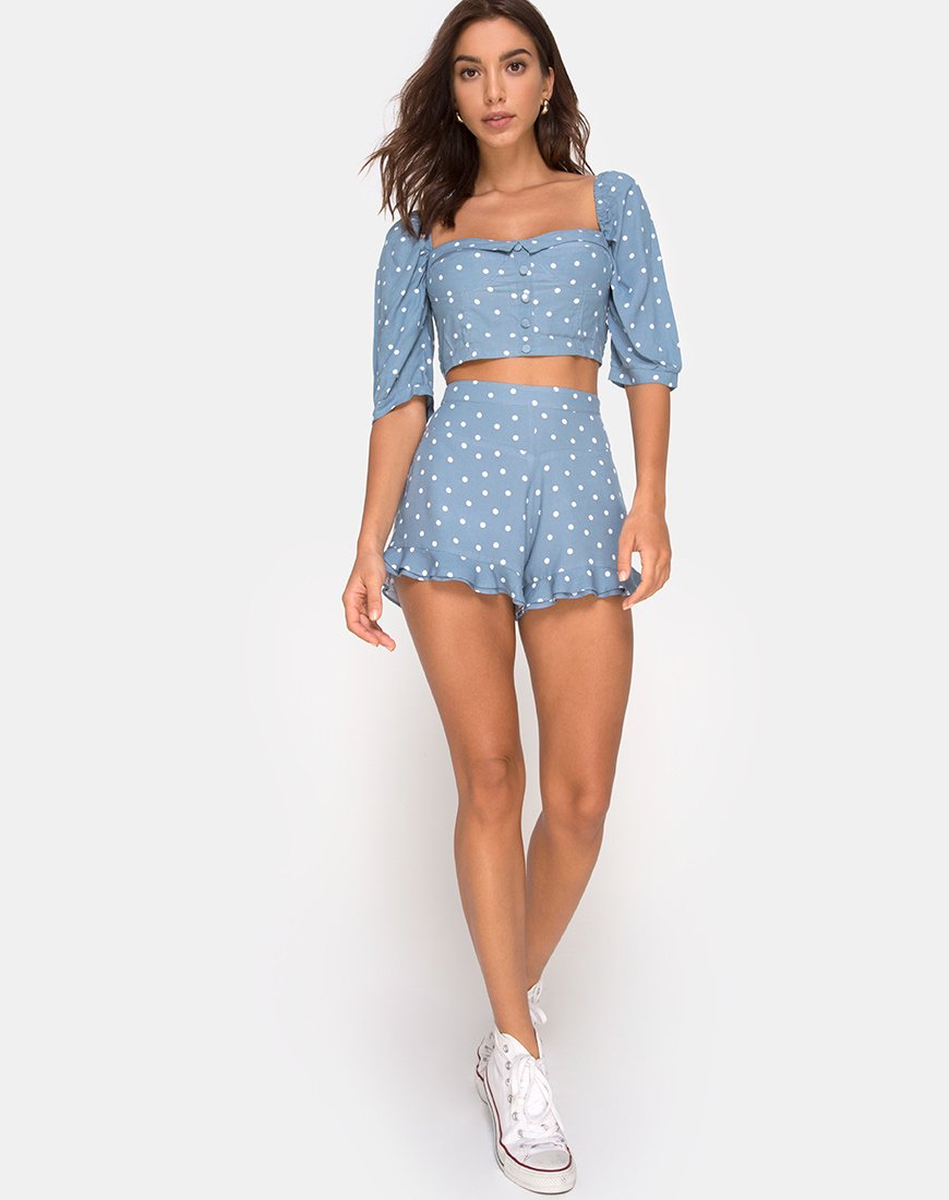 Afbeelding van Jiro Short in Skater Polka Blauw