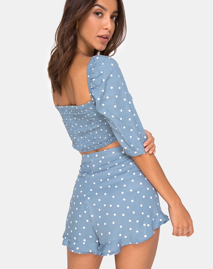 Afbeelding van Jiro Short in Skater Polka Blauw