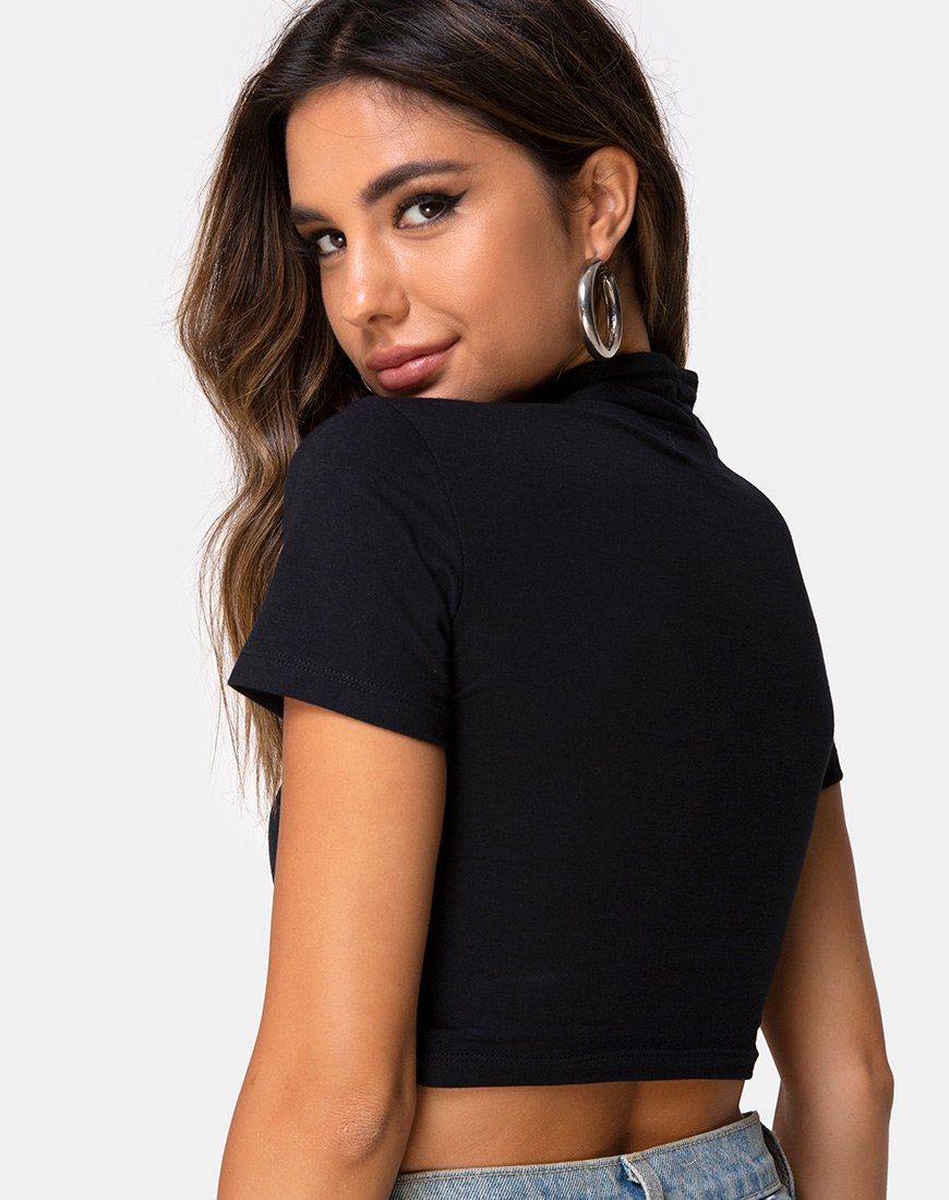 Jiso Crop Top in Zwart