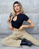 Afbeelding van Jose Crop Top in Polycrepe Zwart