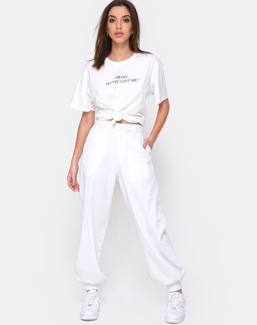Jubie Cargo Broek in Wit Boor