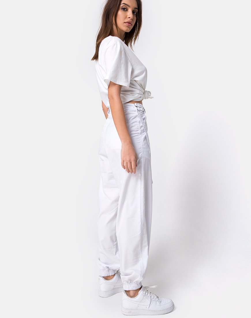 Jubie Cargo Broek in Wit Boor