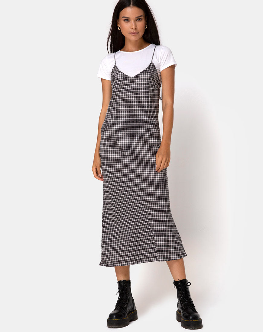 Afbeelding van Juvina Jurk in Check It Out Zwart