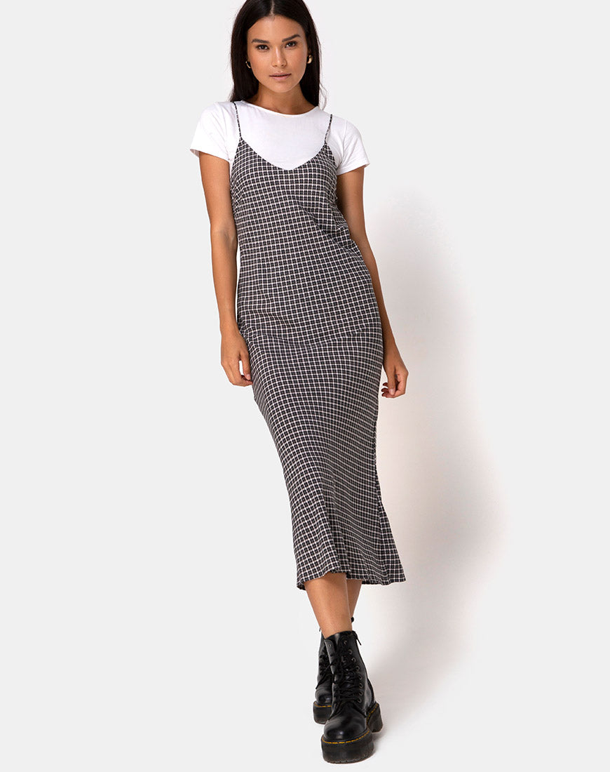Juvina Jurk in Check It Out Zwart