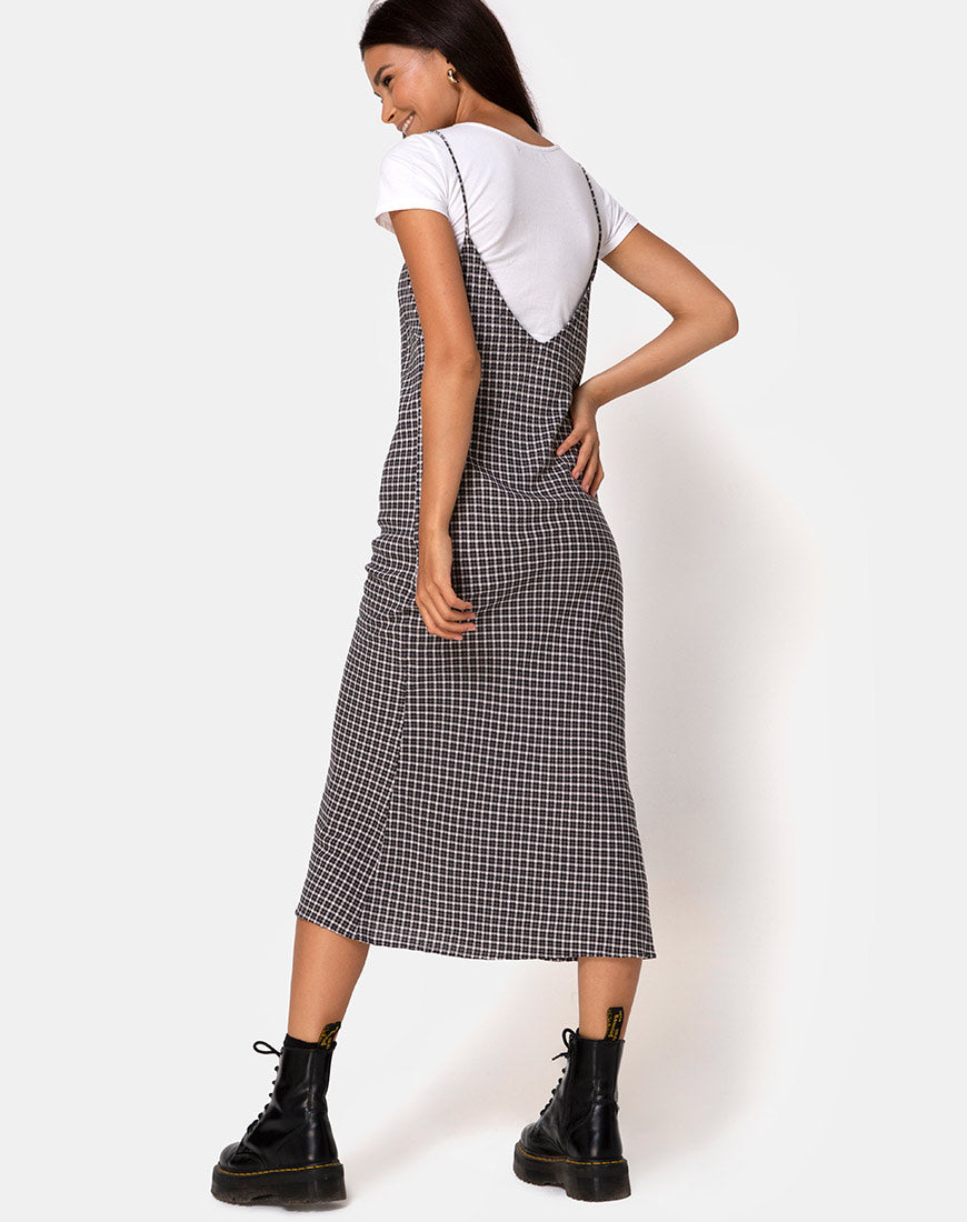 Juvina Jurk in Check It Out Zwart
