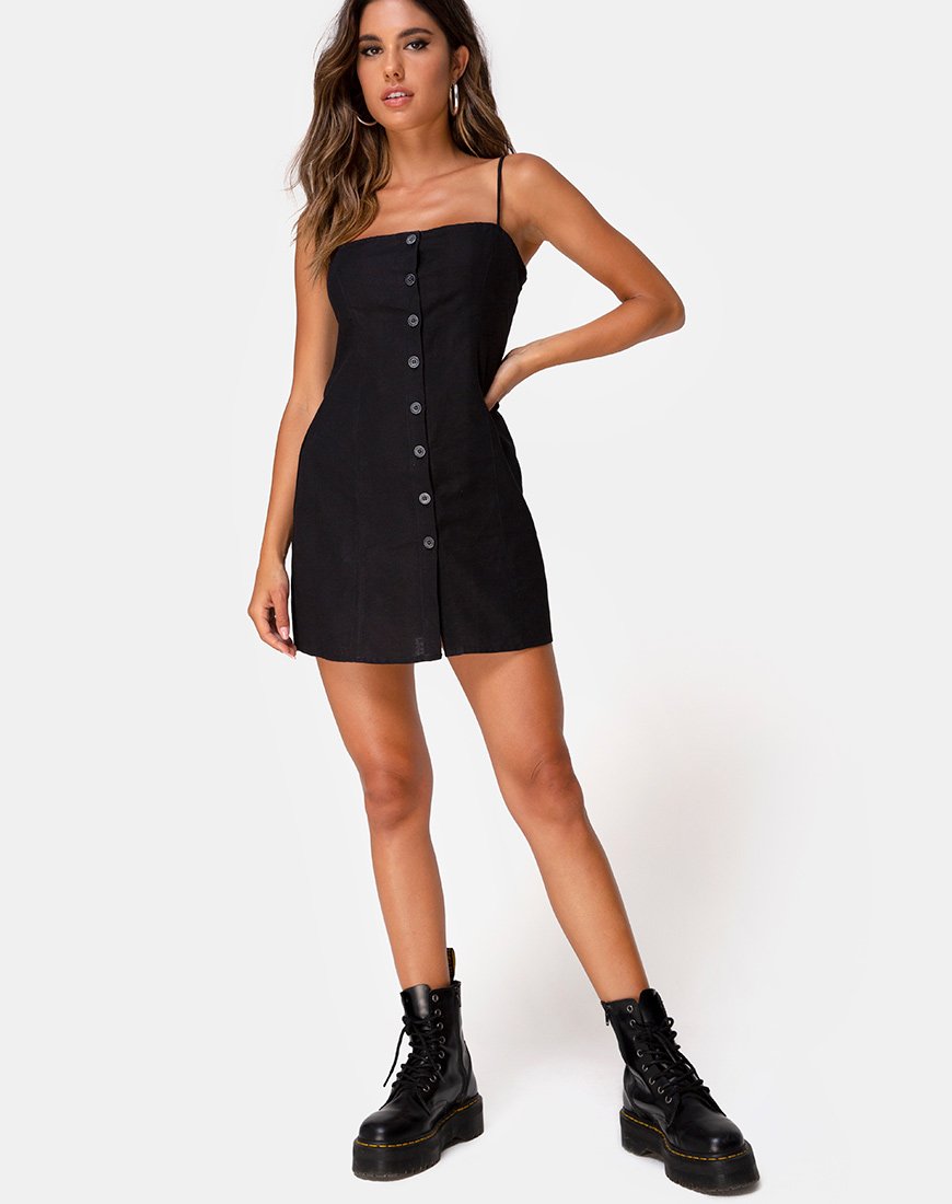 Afbeelding van Kaira Slip Dress in Zwart
