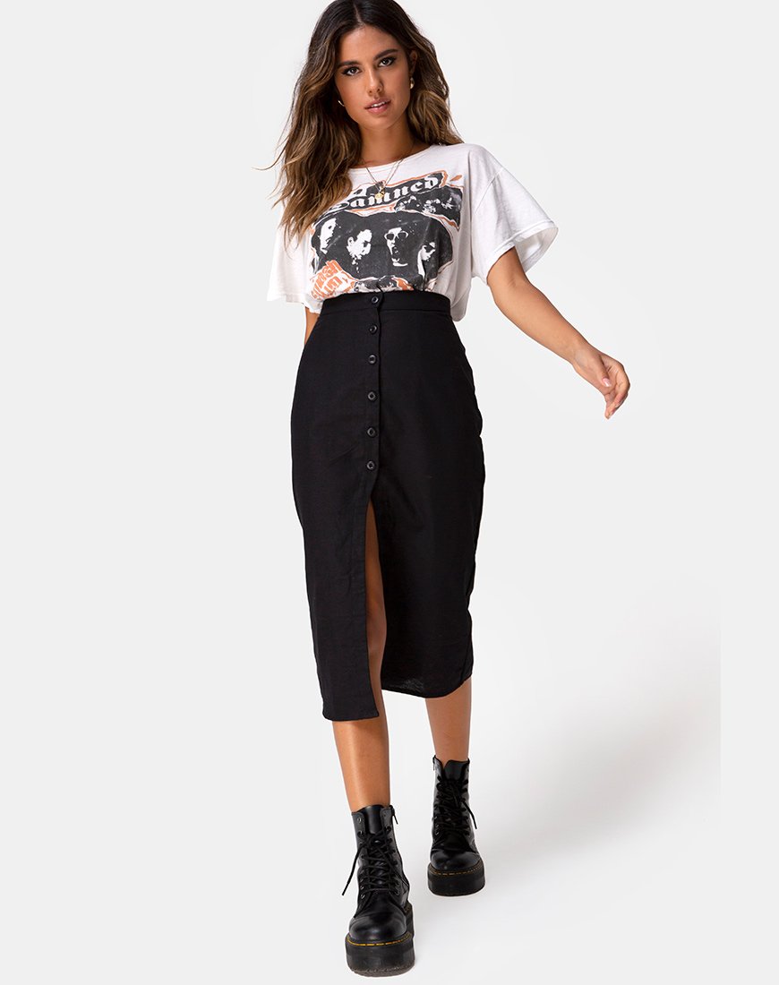 Kaisa Midi rok in zwart