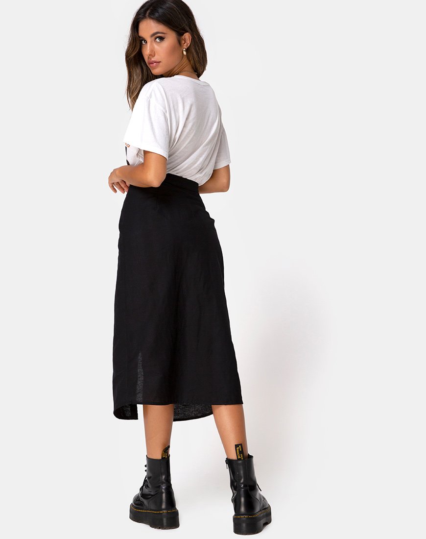 Kaisa Midi rok in zwart