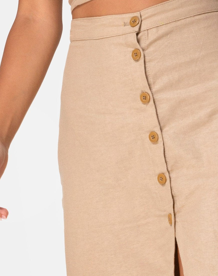 Afbeelding van Kaisa Midi rok in Taupe