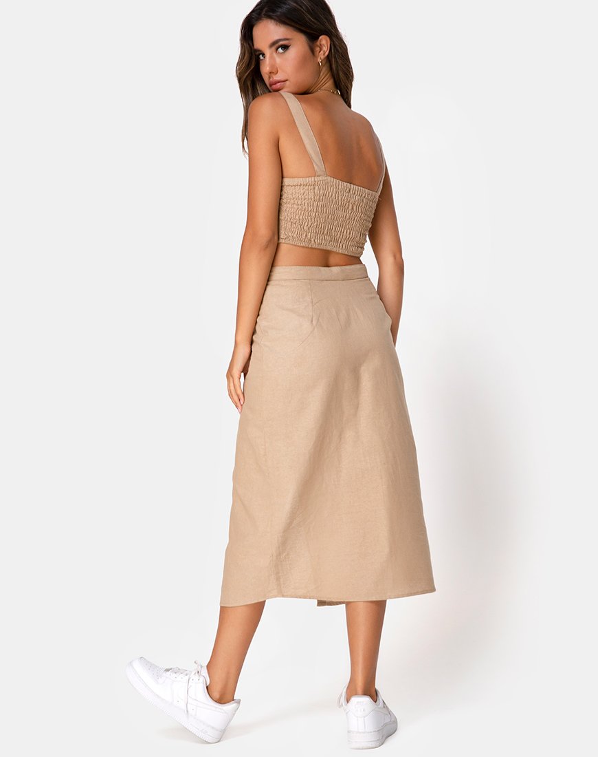 Afbeelding van Kaisa Midi rok in Taupe