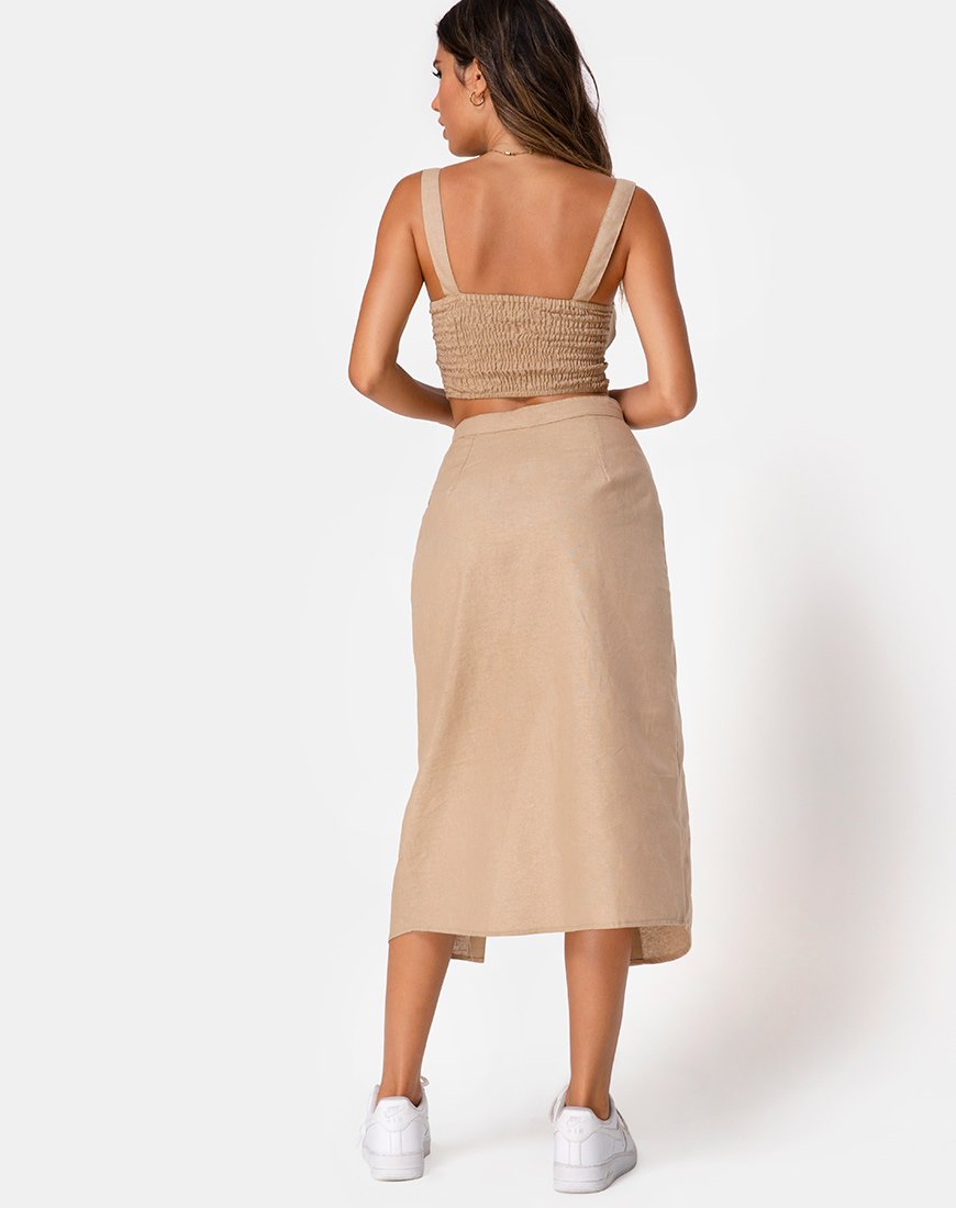 Afbeelding van Kaisa Midi rok in Taupe