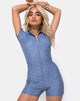 Afbeelding van Kajoon Playsuit in blauw denim Hot Fix