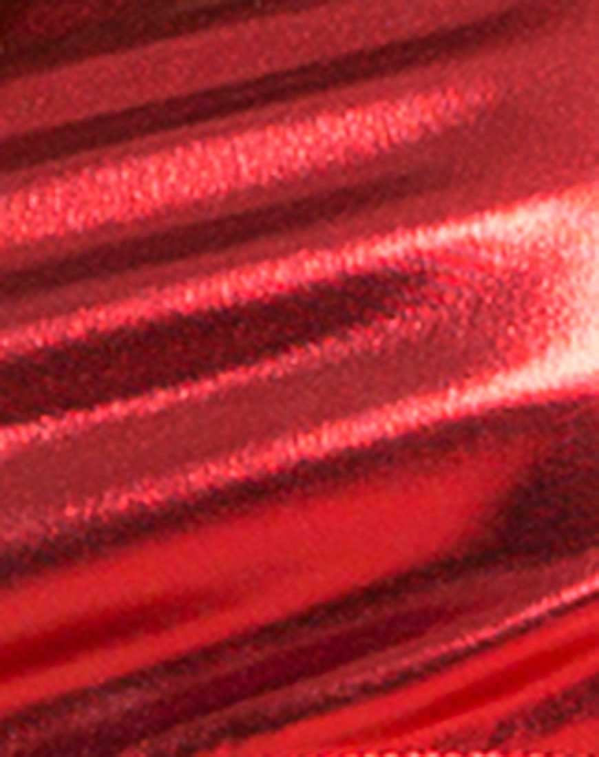 Afbeelding van Kala Crop Top in Metallic Shimmer Rust